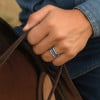 Bague argent homme anneau tournant celtique