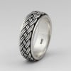Bague argent anneau tournant celtique anti-stress