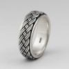 Bague argent anneau tournant celtique anti-stress