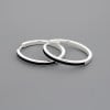 Boucles d'oreille argent creoles résine noire