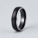 6N Bague personnalisee homme anneau alliance dome tungstene