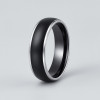 6N Bague personnalisee homme anneau alliance dome tungstene