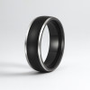 6N Bague personnalisee homme anneau alliance dome tungstene