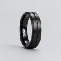 6mm Bague mariage homme tungstene brosse personnalisable