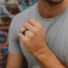 Bague mariage homme tungstene brosse personnalisable