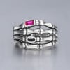 Bague argent main de squelette