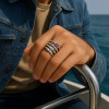 Bague argent main de squelette