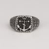 Bague chevalière celtique argent 925 – Motifs ancre marine ajustable