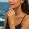 bague solitaire acier plaque or zirconium gravure personnalisable
