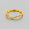 Anillo de acero chapado en oro circonio grabado personalizable (Dupliqué)