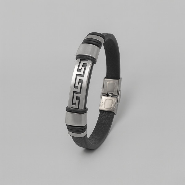 OIDEA Bracciale Braccialetto Uomo Donna Bracciale Pelle Infinito Marrone - Foto 2