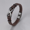 Bracelet homme cuir noir Infini