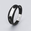 Bracelet personnalise gourmette homme cuir