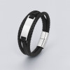 Bracelet personnalise gourmette homme cuir