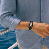 Bracelet personnalise gourmette homme cuir