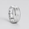 Bague mariage personnalisable tungstene rainurée et sablée