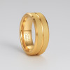 Bague mariage personnalisable tungstene rainurée et sablée