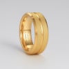Bague mariage personnalisable tungstene rainurée et sablée