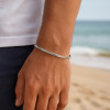 Bracelet Bali argent massif jonc ouvert
