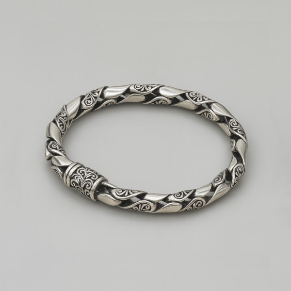Bracelet homme argent torsade motif celtique viking