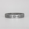 Bracelet homme argent massif tresse symbole OM