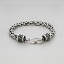 Bracelet argent homme chaine tresse fermoir crochet