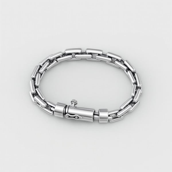 COOLSTEELANDBEYOND Bracelet Homme Acier Inoxydable - Chaîne Moto Vélo Tons Masculins