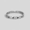 Bracelet Magnétique Homme Acier Inoxydable Motif Yin & Yang
