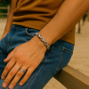 Bracelet homme argent massif chaine marine