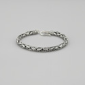 Balinese Silver Cylinder Mesh Braid Bracelet for Men