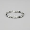 Bracelet balinais Argent Maille Tresse Cylindre Homme