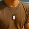 Pendentif personnalise homme plaque militaire tungstene