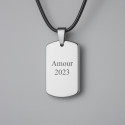 Colgante de placa militar de hombre personalizado en tungsteno para personalizar