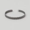 Bracelet argent massif tresse jonc ouvert homme femme