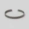 Bracelet argent massif tresse jonc ouvert homme femme