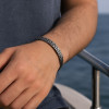 Geflochtenes Armreif aus Sterlingsilber, offen, für Herren und Damen