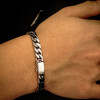 Bracelet homme argent chaine epaisse biker motard