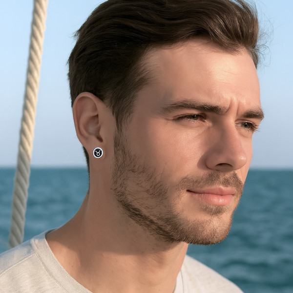 Boucles d'oreilles acier Signes du zodiaque Bélier