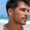 Boucles d'oreilles acier Signes du zodiaque Gémeaux