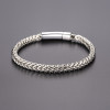 Bracelet homme chaine acier plaque noir