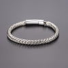 Bracelet homme chaine acier plaque noir