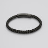 Bracelet homme chaine acier plaque noir