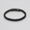 Bracelet homme chaine acier plaque noir