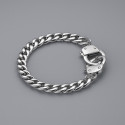 Men's stainless steel infinity handcuff chain bracelet