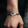 Bracelet homme acier chaine menotte infini