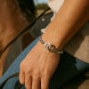 Bracelet homme acier chaine menotte infini