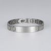 M Bracelet personnalise homme gourmette acier brosse plaque