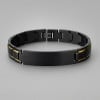 N Bracelet personnalise homme gourmette acier brosse plaque