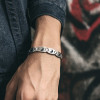 Bracelet acier homme symbole yin yang harmonie magnetique