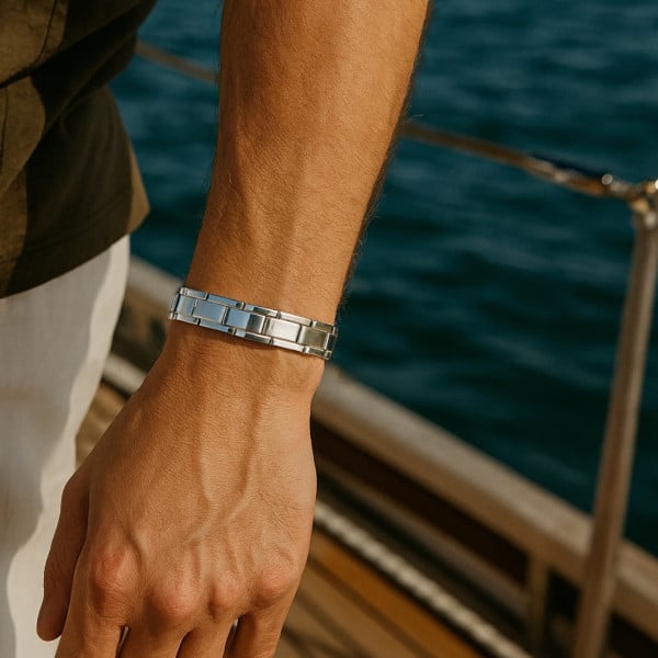 Bracelet Orage acier Homme main image 0